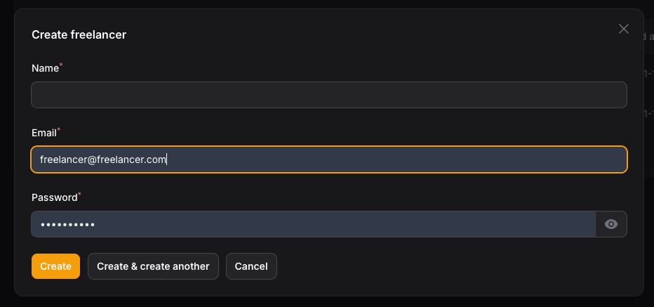 Add new freelancer