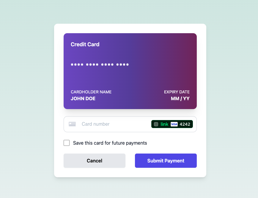 Credit card payment