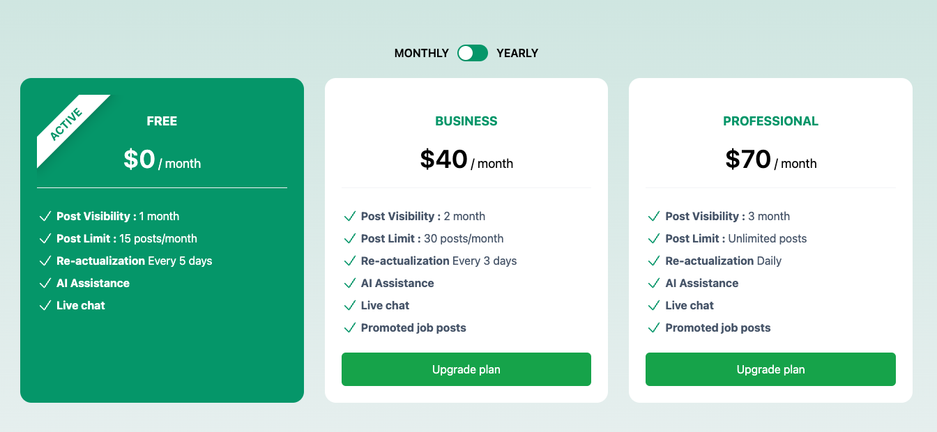 Subscription product prices